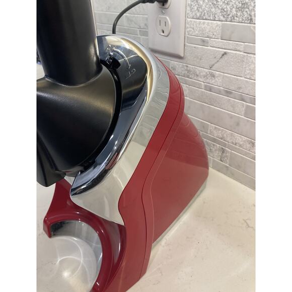 Dole Yonanas RARE Red Ice Cream Frozen Yogurt Maker (MISSING PUSHER) WORKS GREAT - Picture 4 of 7